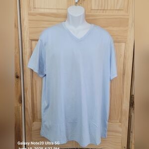 Nwt! Murano Liquid Luxury Slim Fit Blue Short Sleeve Tee V-Neck